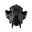 3D-printed fox skull for self-painting (16cm)